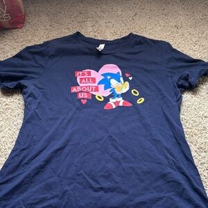 Sonic the Hedgehog Navy Girls' Graphic Tee - It's All About Us